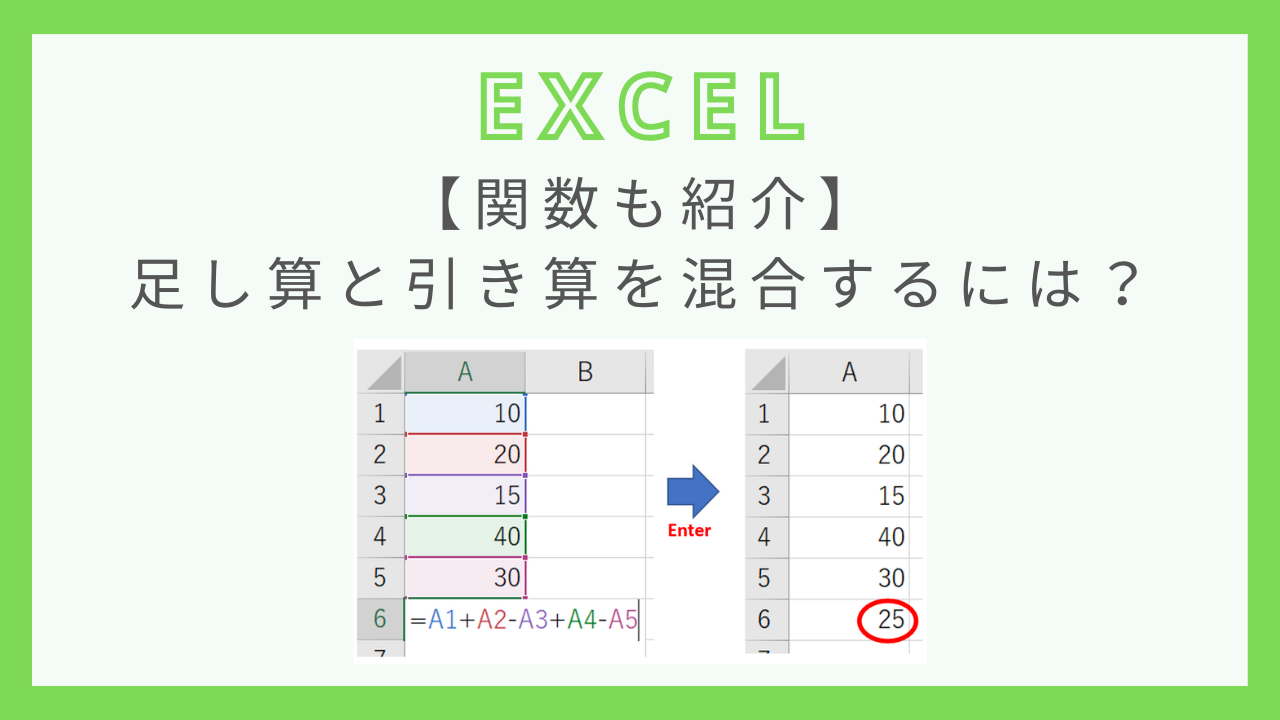 excel-funtion-addition-subtraction-mix